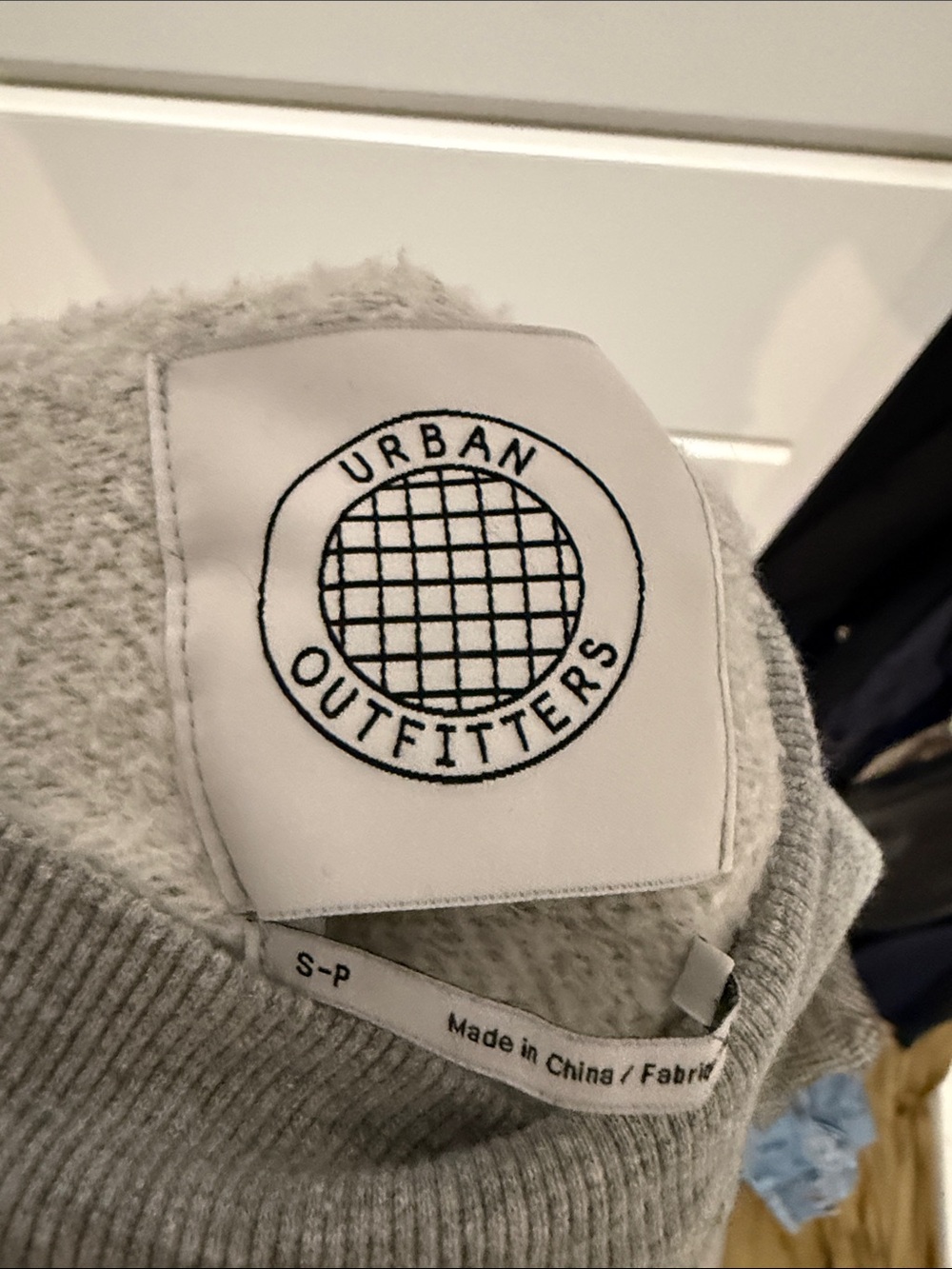 Urban Outfitters Men's Light Gray Crewneck Sweater